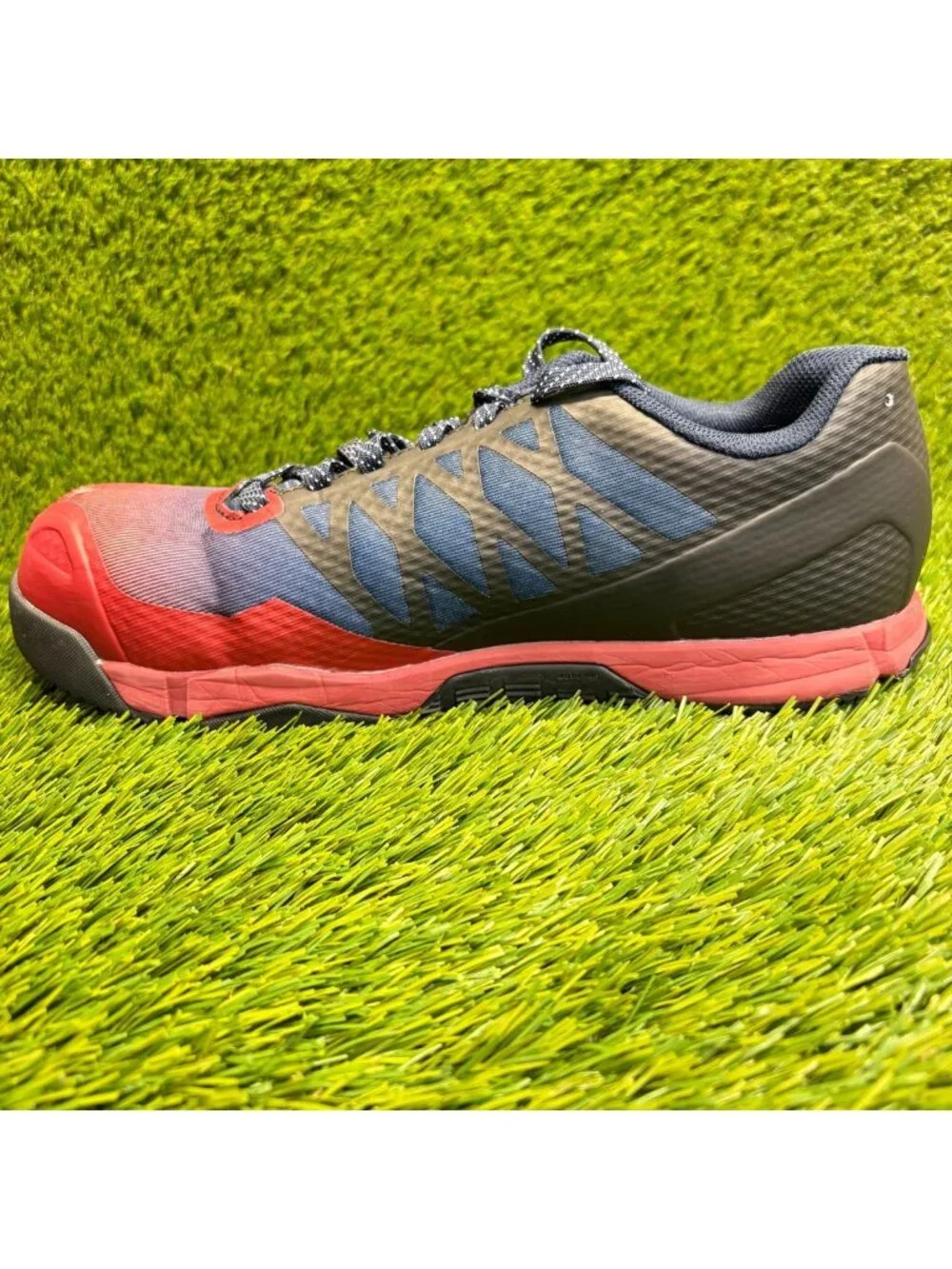 Reebok Speed TR Mens Size 10E Red Blue Black Composite Safety Toe Work Shoes